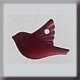 12050 Glass Treasures-Small Bird 11.25/7.8mm Matte Red (Qty. 1) THUMBNAIL